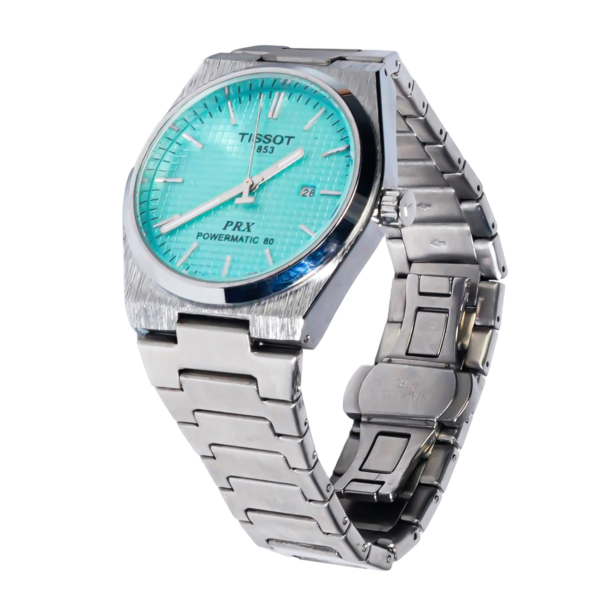 TISSOT PRX Men’s Swiss Made Quartz Watch – Light Ocean Blue Dial
