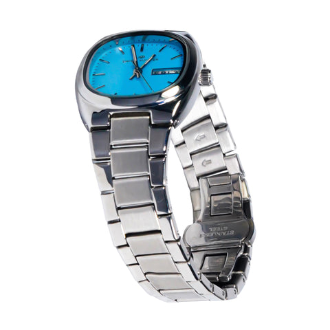 Daniel Power Women's Metal Analog Watch – Sea Blue Dial
