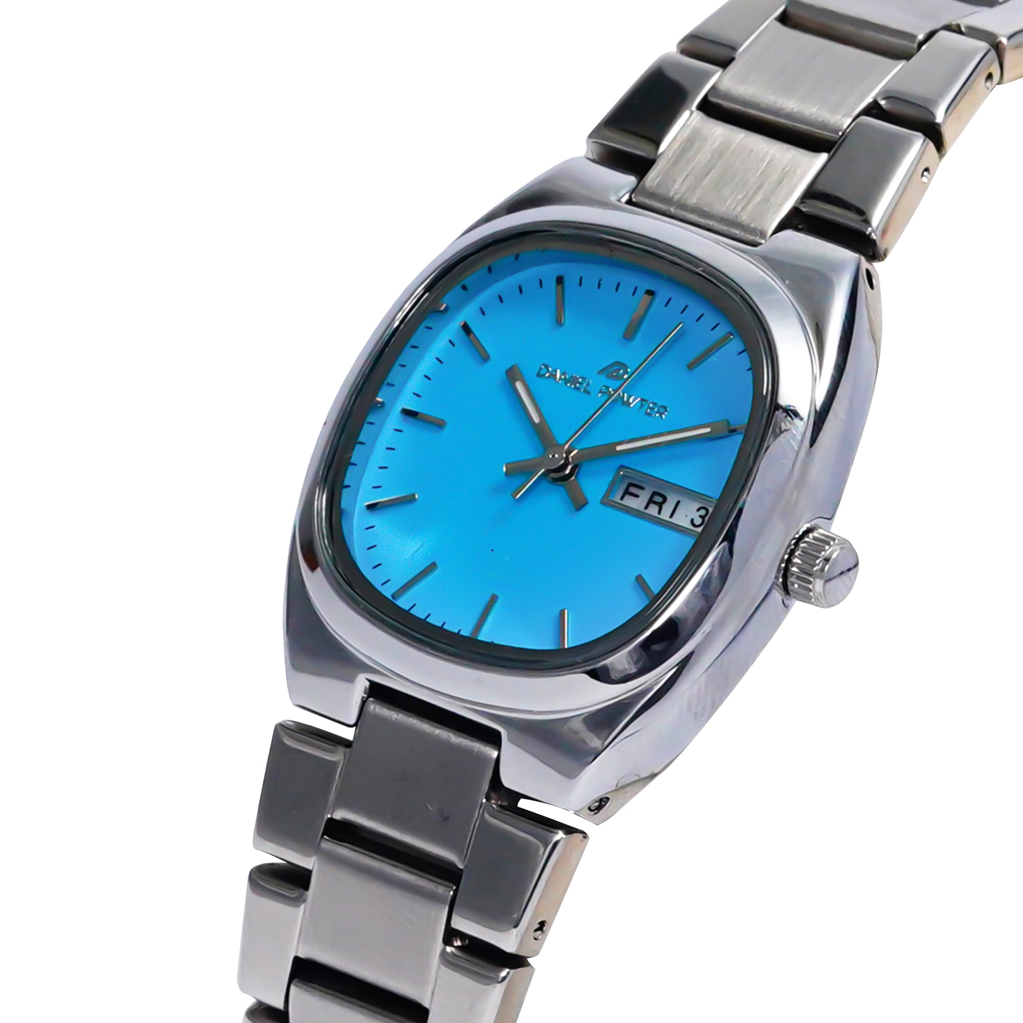 Daniel Power Women's Metal Analog Watch – Sea Blue Dial