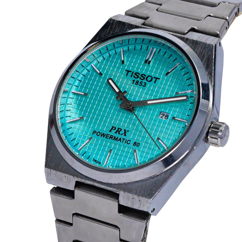 TISSOT PRX Men’s Swiss Made Quartz Watch – Light Ocean Blue Dial