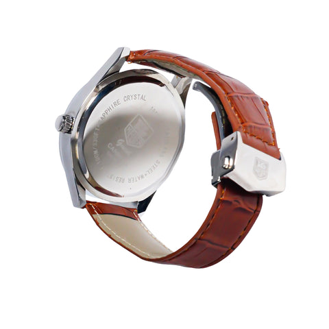 Tag Heuer Calibre 5 Brown Belt White Dial