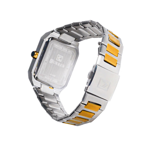 Curren Men’s Luxury Square Quartz Watch – Two-Tone with Green Dial