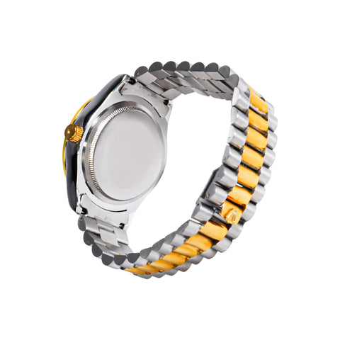 Rolex Sky-Dweller – Silver & Gold Strap | Green Dial
