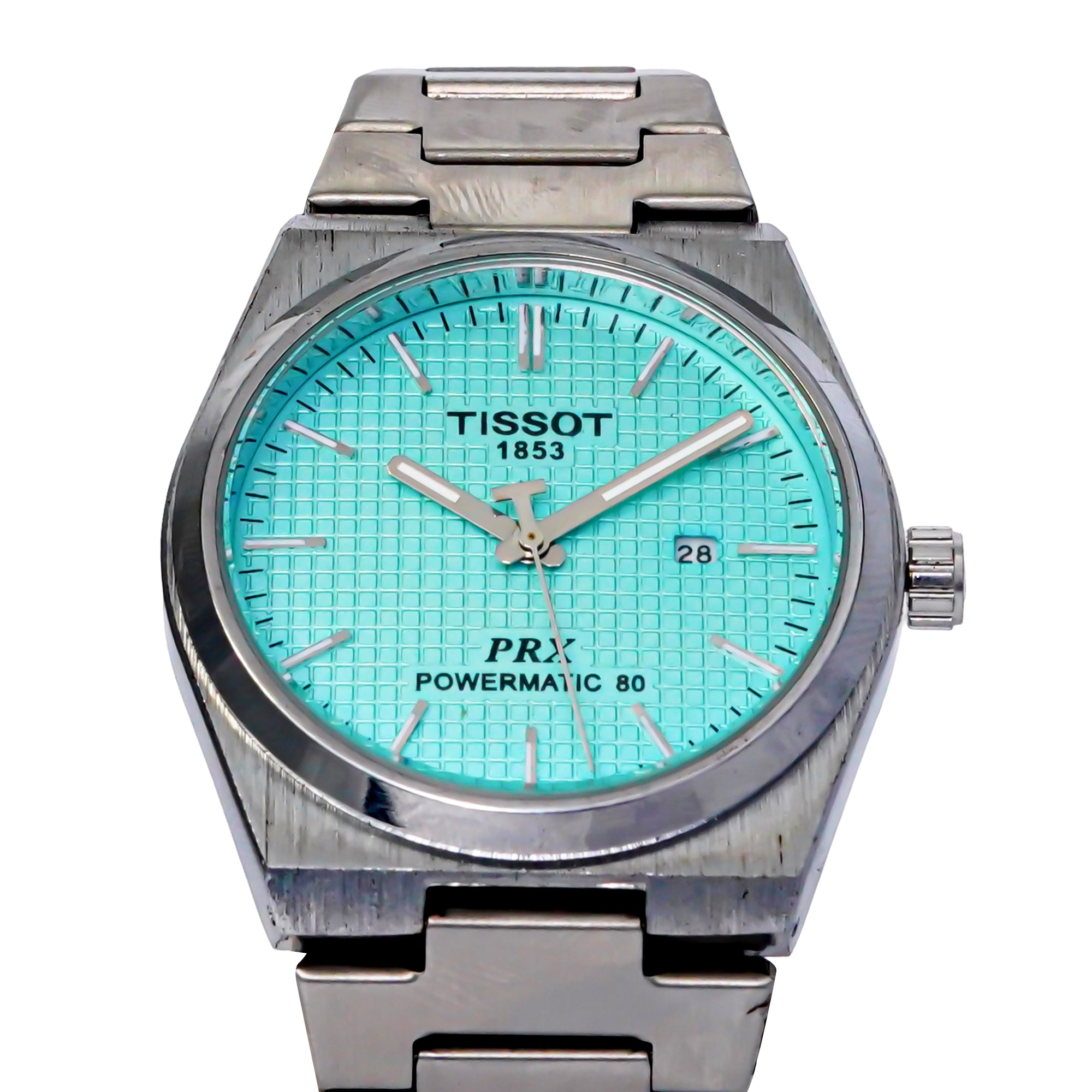 TISSOT PRX Men’s Swiss Made Quartz Watch – Light Ocean Blue Dial
