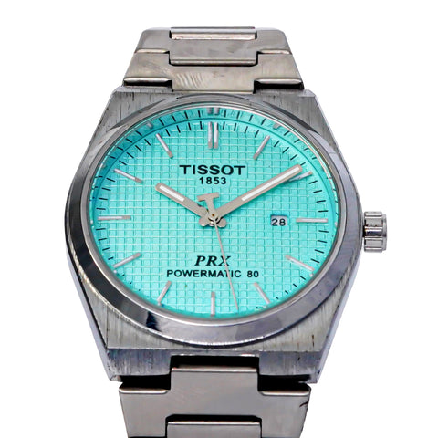 TISSOT PRX Men’s Swiss Made Quartz Watch – Light Ocean Blue Dial