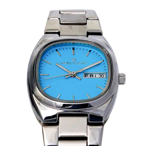 Daniel Power Women's Metal Analog Watch – Sea Blue Dial