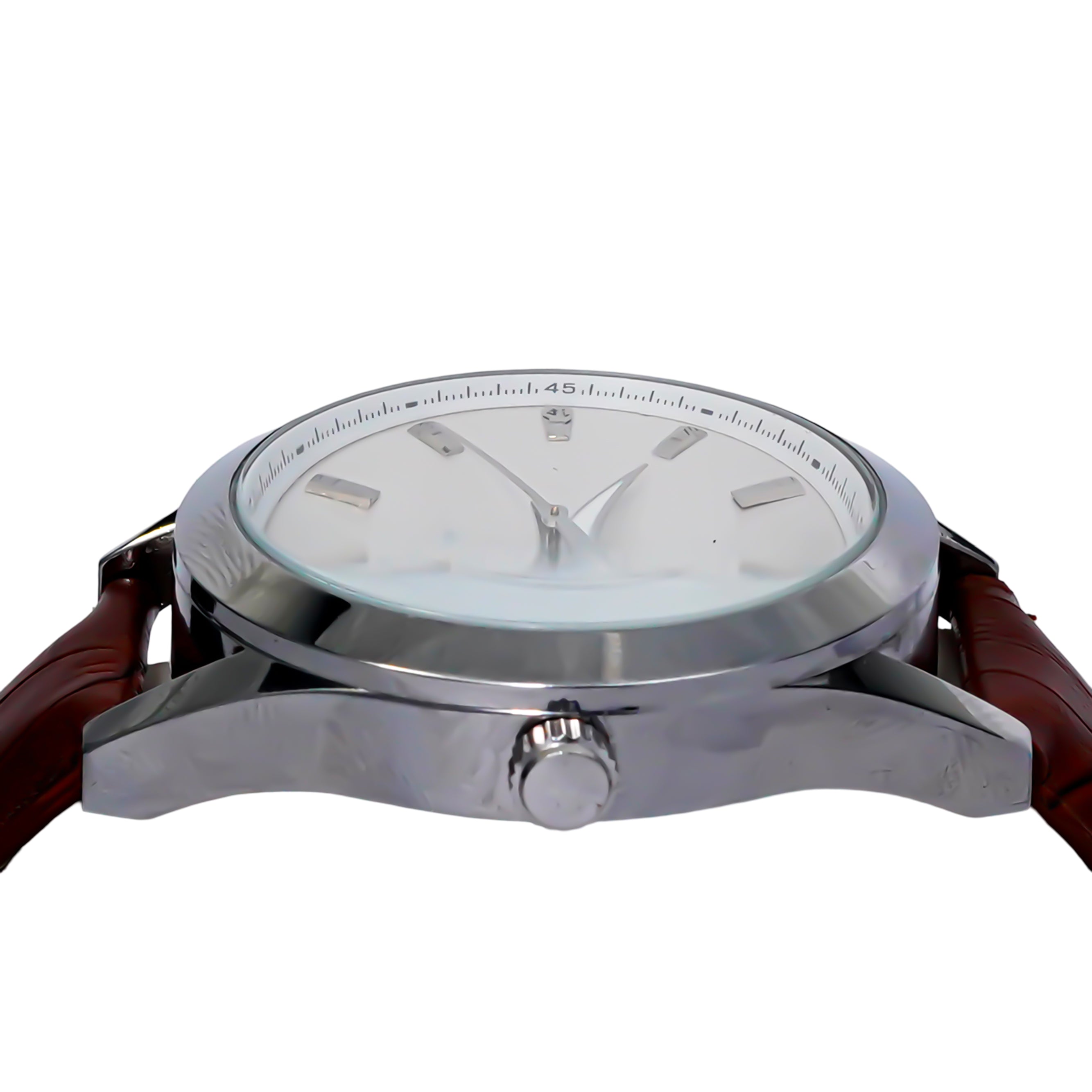 Tag Heuer Calibre 5 Brown Belt White Dial