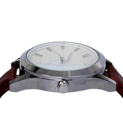 Tag Heuer Calibre 5 Brown Belt White Dial