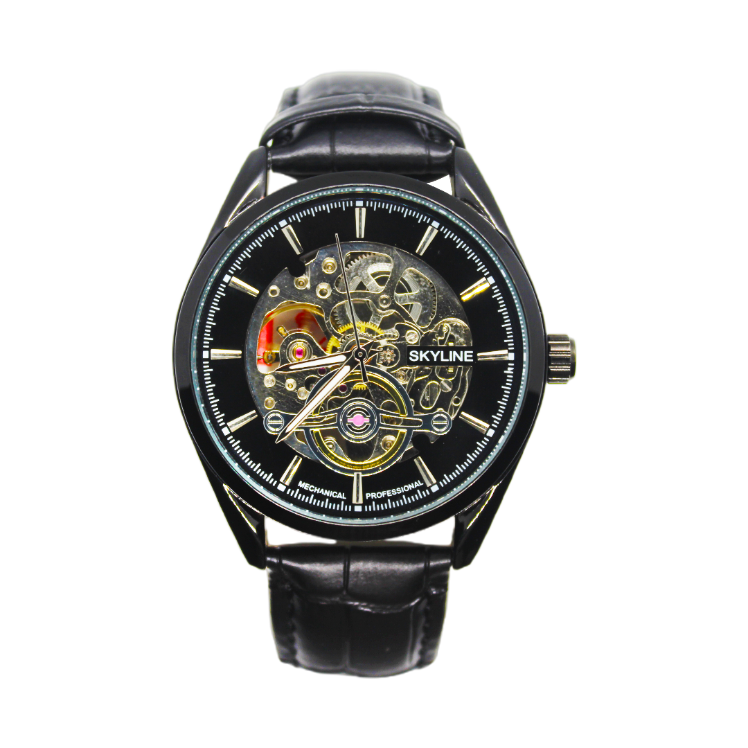 SKYLINE Mechanical Skeleton Automatic Watch 