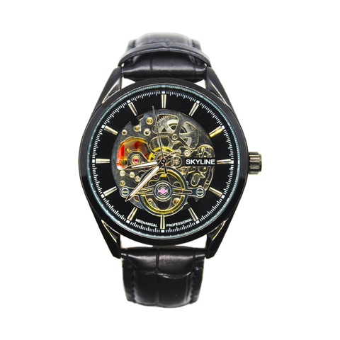 SKYLINE Mechanical Skeleton Automatic Watch 