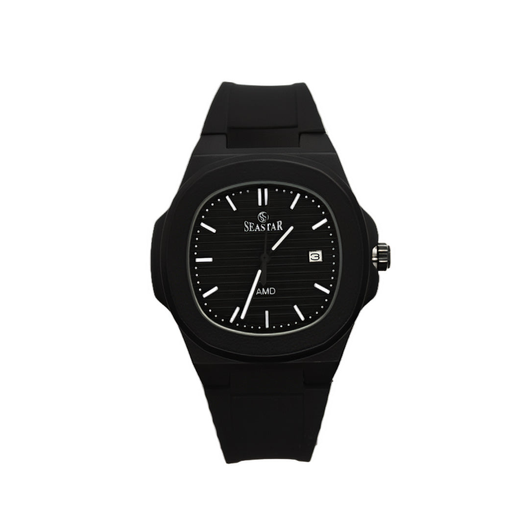 SEASTAR SS-2443M Men's Silicone Strap Analog Watch