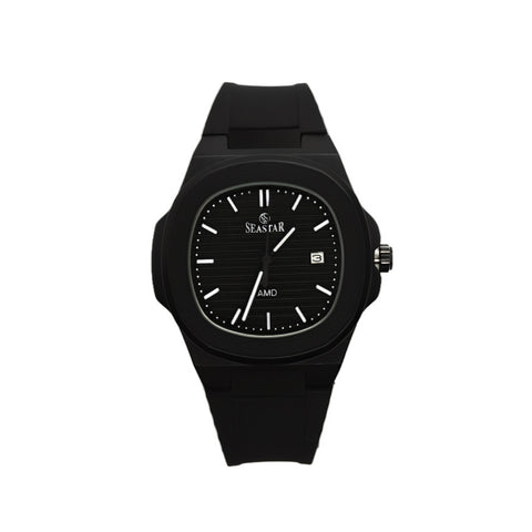 SEASTAR SS-2443M Men's Silicone Strap Analog Watch